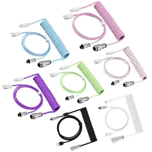 Cable USB Tipo C en espiral